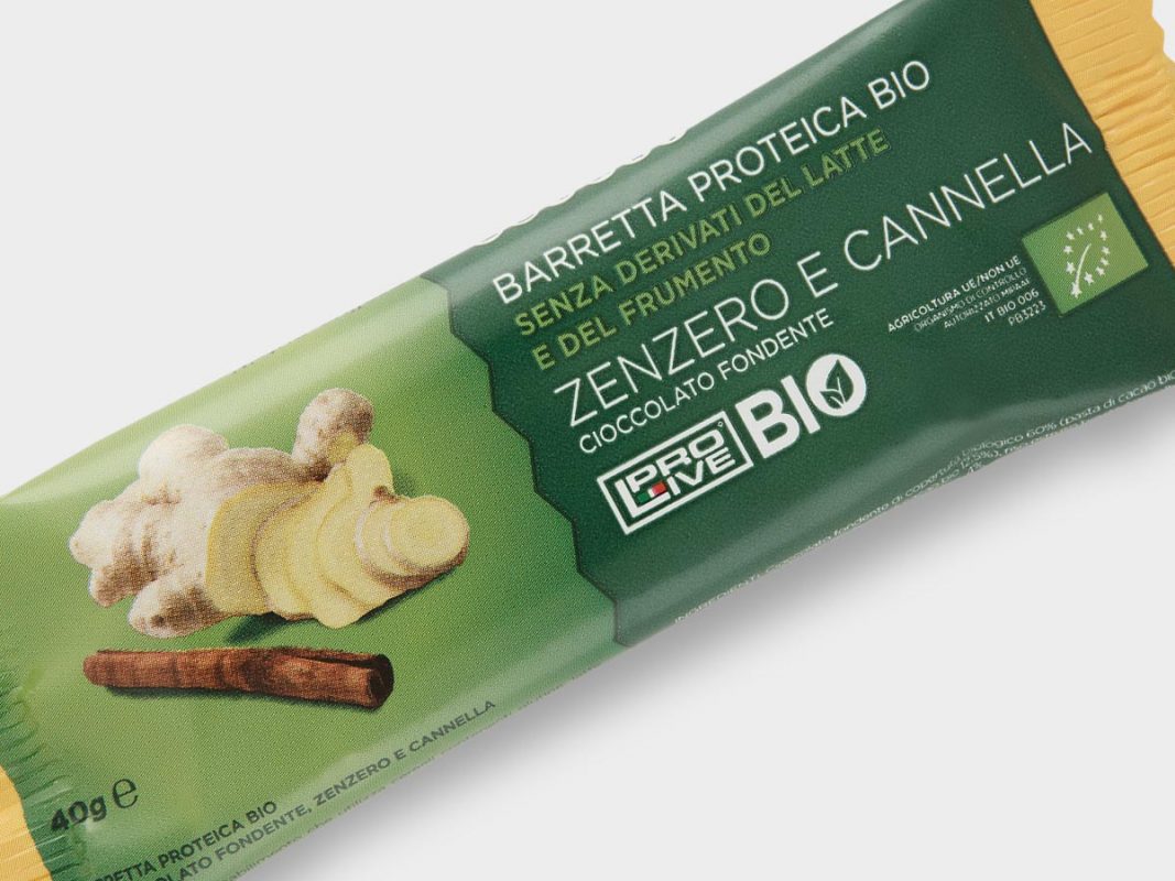 ProLive Bio Barretta Proteica Bio Cioccolato Zenzero Cannella FalcoFood