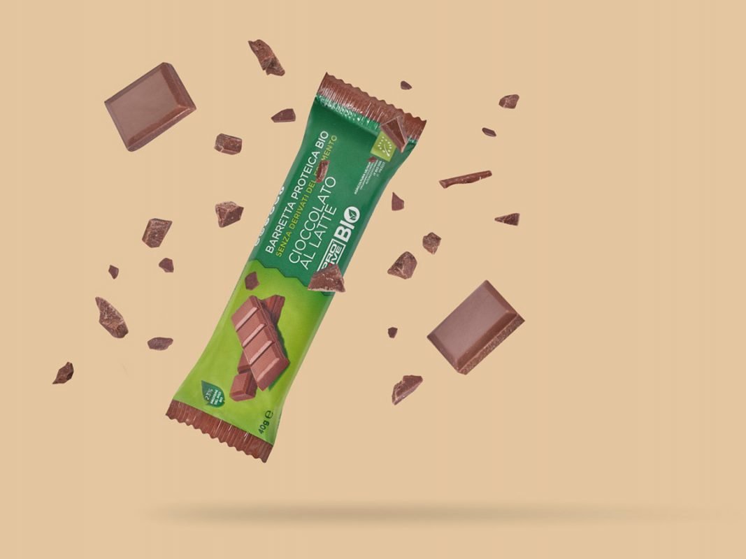 Prolive Bio barretta proteica biologica cioccolato latte