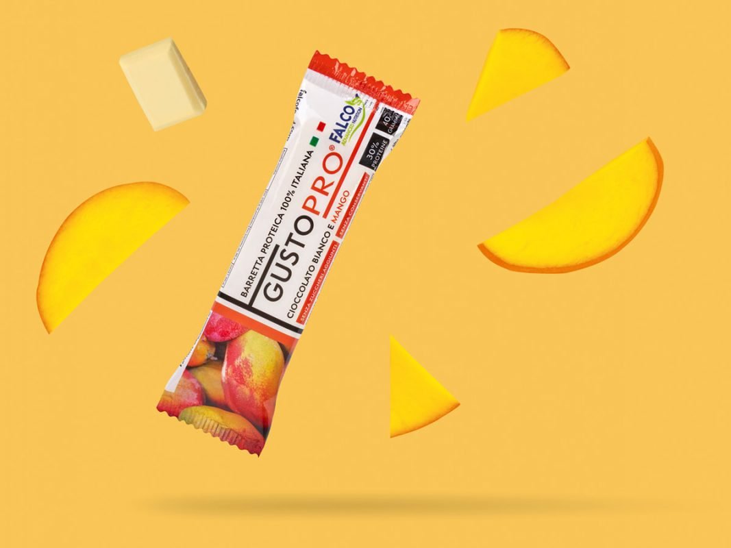 Gusto Pro Barretta Proteica cioccolato bianco e mango